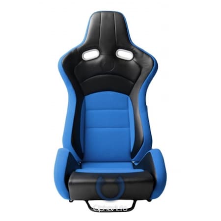 Cipher Auto  CPA2003 VP-8 Racing Seats Blue with Black Carbon Polyurethane - Pair, Blue & Black CI62023